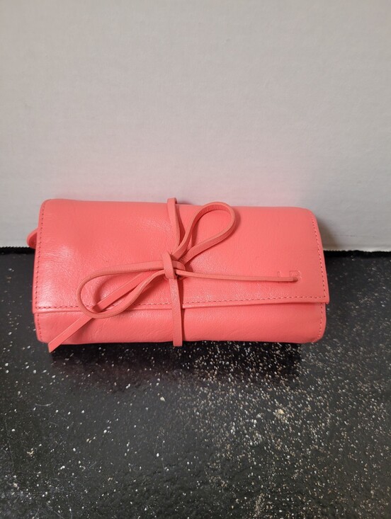Rowallan Handbags - Rowallan Pink Leather Jewlery Travel Case Initials L. B.